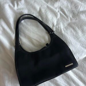 Black Women's Shoulder Bag - Classic Nylon Hobo